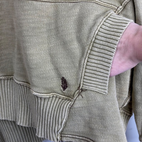Free People FP Movement Honey Dove Pullover Hoodie L Army Olive Green Oversized - Picture 7 of 15
